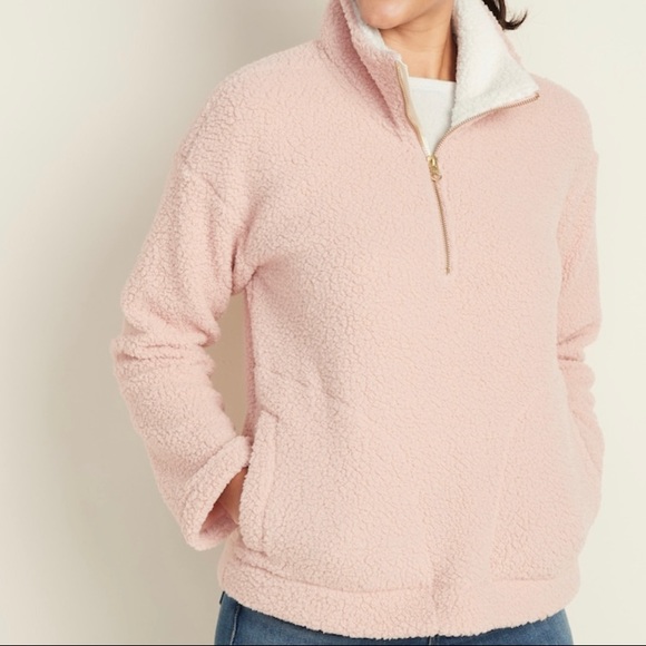 NWT OLD NAVY Petite Mock Neck Sherpa (NWT) - Picture 1 of 4